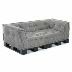 Viadurini Italian Sofas Moderne Sofas-Gepolstertes Zweisitzer-Ethnosofa aus Patchworkstoff und Holzfaser