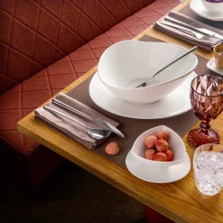 Viadurini Kitchen Teller Set-Geschirrset aus weißem Porzellan 23 Teile Modernes und elegantes Design - Nalah