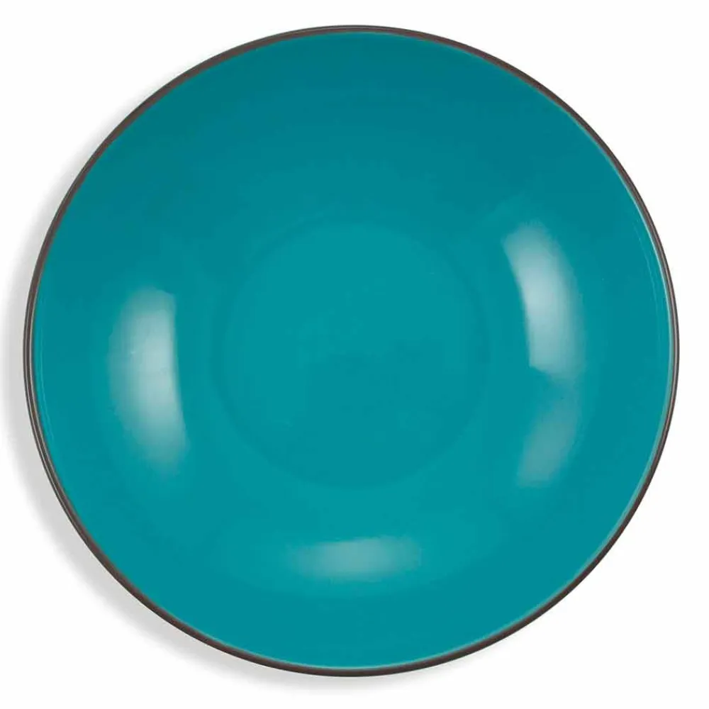 Viadurini Kitchen Teller Set-Geschirrset Porzellan Farbiges Porzellan Modern 18 Pieces - Timesquare