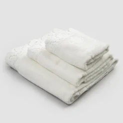 Viadurini Textile Handtücher-Gesichts- und Gästetücher und Badetuch aus Baumwolle Terry und Armonia Lace - Frollo