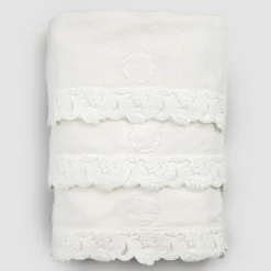 Viadurini Textile Handtücher-Gesichts- und Gästetücher und Badetuch aus Baumwolle Terry und Armonia Lace - Frollo