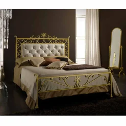 Viadurini Night Design Maßgeschneiderte Möbel|Schmiedeeisen Doppelbetten-Giglo Doppelbett aus Schmiedeeisen in Design