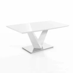 Viadurini Living Ausziehbare Esstische-Glastisch mit Edelstahlbasis im Design - Splendente