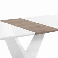 Viadurini Living Ausziehbare Esstische-Glastisch mit Edelstahlbasis im Design - Splendente