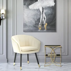 Viadurini Living Moderne Couchtische-Goldener Couchtisch aus Eisen mit 2 schwarzen Glasplatten - Serpico