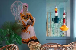 Ferroluce Designer Pendelleuchten-Grüne oder gelbe Keramik-Hängelampe Made in Italy - Lariat