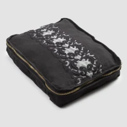 Viadurini Textile Italienische Mode-Große Hose aus Leinen und Baumwolle mit Farnese-Spitze und Reißverschluss, 2 Oberflächen - Mike