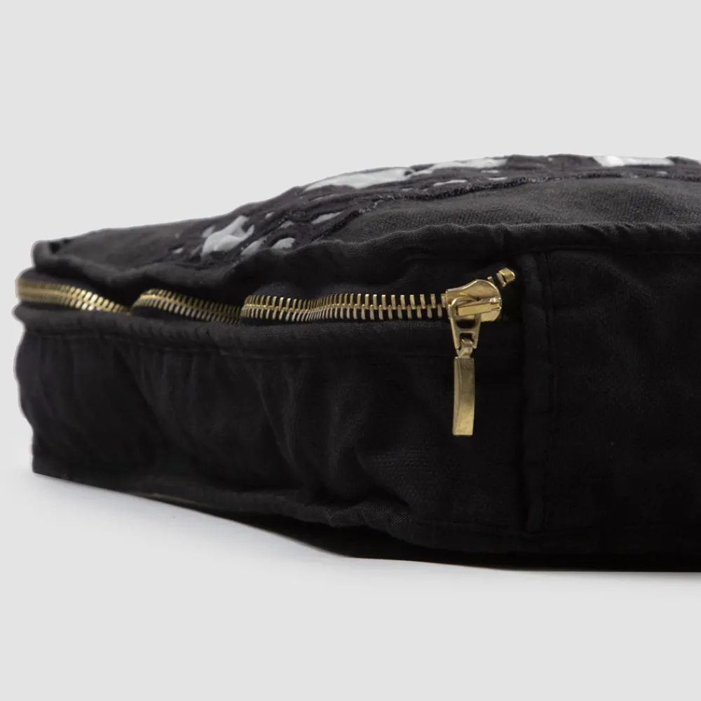 Viadurini Textile Italienische Mode-Große Hose aus Leinen und Baumwolle mit Farnese-Spitze und Reißverschluss, 2 Oberflächen - Mike