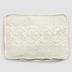 Viadurini Textile Italienische Mode-Große Hose aus Leinen und Baumwolle mit Farnese-Spitze und Reißverschluss, 2 Oberflächen - Mike