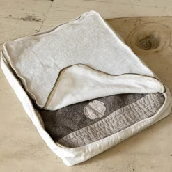 Viadurini Textile Italienische Mode-Große Kosmetiktasche für Frauen oder Reisen in Leinen und Luxusbaumwolle - Yeti