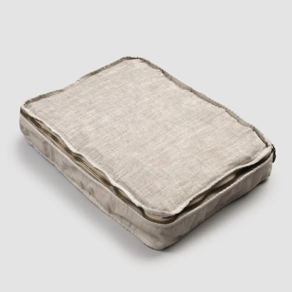 Viadurini Textile Italienische Mode-Große Kosmetiktasche für Frauen oder Reisen in Leinen und Luxusbaumwolle - Yeti