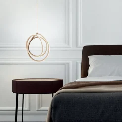Viadurini Lighting Moderne Pendelleuchten-Große oder kleine LED-Pendelleuchte im Design Gold Metall - Point