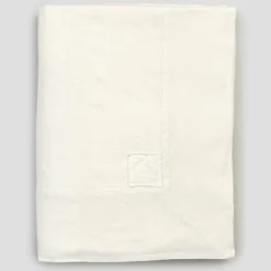 Viadurini Textile Tischdecken-Große rechteckige schwere weiße Leinentischdecke mit gerahmten Kanten - Davinci