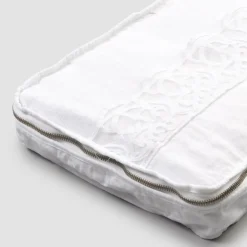 Viadurini Textile Italienische Mode-Große Reisehose aus Leinen mit italienischer Luxus-Synergie-Spitze - Randall