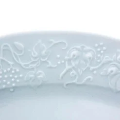 Viadurini Kitchen Küchenzubehör-Große Terrine und Tablett in weißem Porzellan verziert - Gimignano