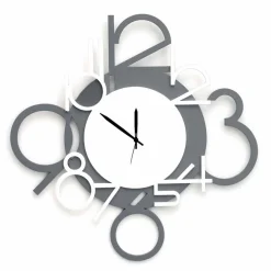 Viadurini Time Design Wanduhren-Große und moderne Design Wanduhr in weißem und grauem Holz - Ziffer