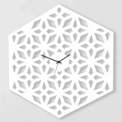 Viadurini Time Design Wanduhren-Große Wanduhr aus weißem taubengrauem oder grünem Designholz - Tarto