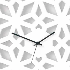 Viadurini Time Design Wanduhren-Große Wanduhr aus weißem taubengrauem oder grünem Designholz - Tarto