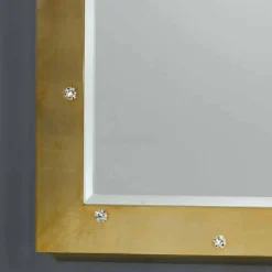 Viadurini Classic Standspiegel|Wandspiegel-großer Stand und Wandspiegelaus Blattsilber mit Swarovskisteinen Vivien