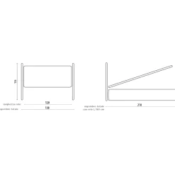Viadurini Night Design Polsterbetten 120X190-Großes Bett mit gepolstertem Kopfteil und gepolsterten Füßen, hergestellt in Italien – Aaron