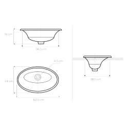 Viadurini Bathroom Waschbecken Aus Fire Clay-Halbeinbauwaschbecken aus Schamotteton mit goldener Spirale, hergestellt in Italien – Principe