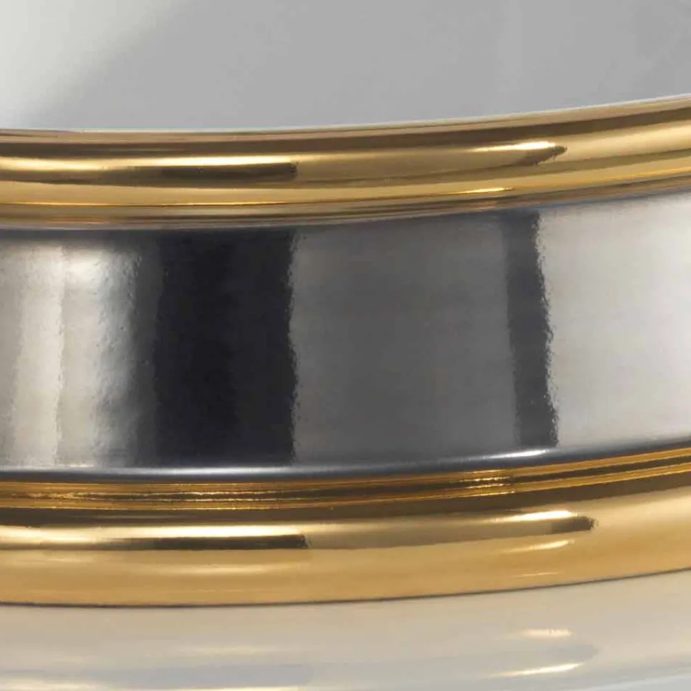 Viadurini Bathroom Waschbecken Aus Fire Clay-Halbeinbauwaschbecken Design aus Fire Clay made in Italy, Manilo