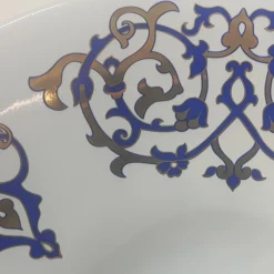 Viadurini Bathroom Waschbecken Aus Fire Clay-Halbeinbauwaschbecken mit Kobaltblau- und Gold- oder Golddekorationen, hergestellt in Italien – Capatosta