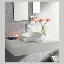 Viadurini Bathroom Waschbecken Aus Fire Clay-Halbeingelassenes Badezimmerwaschbecken aus Schamott, hergestellt in Italien – Erasmo