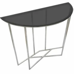 Viadurini Living Konsolentisch Flur-Halbkreisförmige Wohnzimmerkonsole im modernen Stil aus Eisen und Glas - Augusta