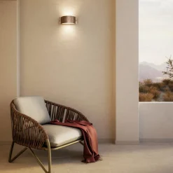 Viadurini Lighting Vintage Wandleuchten-Halbmond-Wandleuchte aus Kupfer und LED, hergestellt in Italien – Beispiel