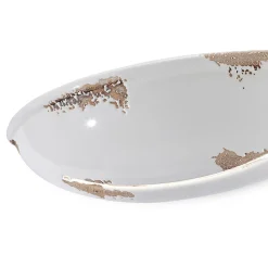 Ferroluce Vintage Wandleuchten-Halbmond-Wandleuchte mit 2 Lichtern aus handbemalter Keramik - Triest