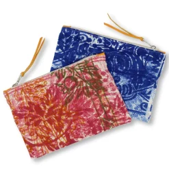 Viadurini by Marchi 1633 Italienische Mode-Handbedruckte einteilige Clutch aus Baumwolle, 2 Stück - Viadurini von Marchi