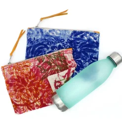 Viadurini by Marchi 1633 Italienische Mode-Handbedruckte einteilige Clutch aus Baumwolle, 2 Stück - Viadurini von Marchi