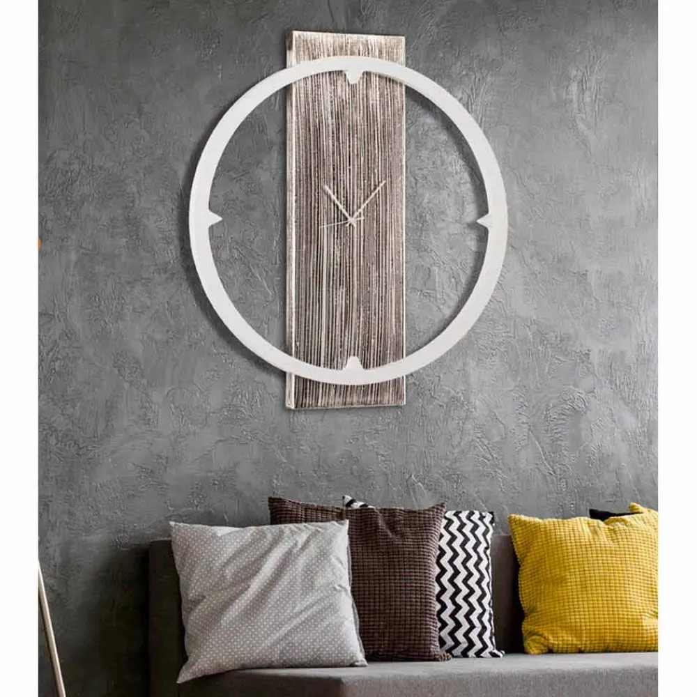 Viadurini Decor Wanduhren-Handdekorierte Wanduhr made in Italy Agostino