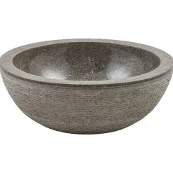 Viadurini Bathroom Steinwaschbecken-Handgearbeitete kreisförmige Waschtischplatte aus Marmor, Bucine