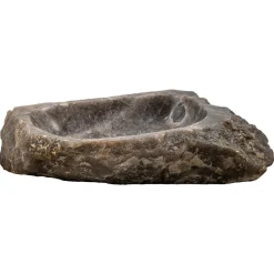 Viadurini Bathroom Steinwaschbecken-Handgearbeitetes Aufsatzwaschbecken aus Rauchquarz, Vigasio