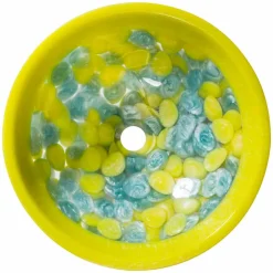 Viadurini Bathroom Harzwaschbecken-Handgearbeitetes Aufsatzwaschbecken aus Kunstharz, Buglio