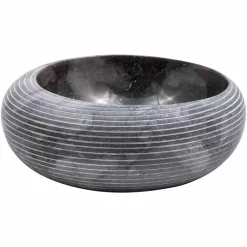 Viadurini Bathroom Steinwaschbecken-Handgearbeitetes rundes Aufsatzwaschbecken aus Marmor, Bubbio