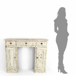 Viadurini Living Konsolentisch Flur-Handgefertigte Consolle aus massivem Tannenholz Made in Italy - Carminia