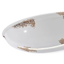 Ferroluce Wandleuchte Industrial-Handgefertigte Halbmond-Wandlampe aus Eisen und Keramik - Vintage