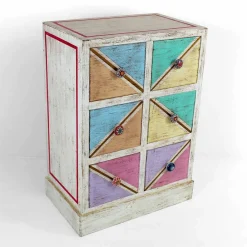 Viadurini Living Kommoden-Handgefertigte hölzerne Kommode mit farbigen Schubladen Made in Italy - Brighella