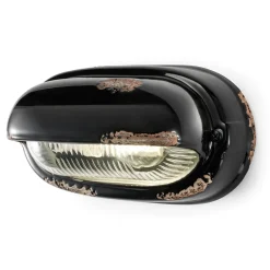 Ferroluce Wandleuchte Industrial-Handgefertigte horizontale Eisenapplikation aus Keramik und Industrie - Vintage