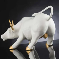 Viadurini Living Deko Artikel Und Wohnaccessoires-Handgefertigte Keramikstatue in Bullenform Made in Italy - Bulino