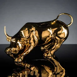 Viadurini Living Deko Artikel Und Wohnaccessoires-Handgefertigte Keramikstatue in Bullenform Made in Italy - Bulino