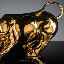 Viadurini Living Deko Artikel Und Wohnaccessoires-Handgefertigte Keramikstatue in Bullenform Made in Italy - Bulino