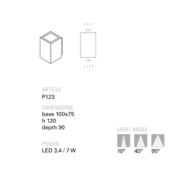 Toscot Garten-Wandlampen-Handgefertigte LED-Gartenwandleuchte aus Terrakotta von Smith