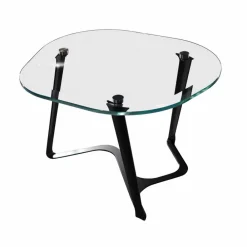 Viadurini Living Moderne Couchtische-Handgefertigter Couchtisch aus Glas und Stahl Made in Italy - Marbello