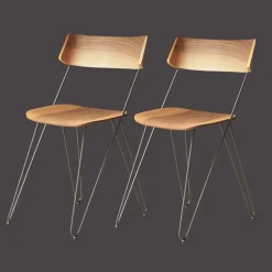 Viadurini Living Moderne Stühle-Handgefertigter Esszimmerstuhl aus Holz und Stahl Made in Italy - Valencia