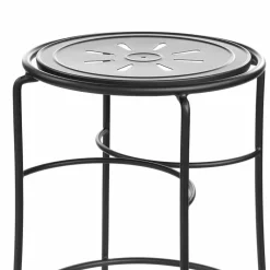 Viadurini in the Garden Outdoor Hocker-Handgefertigter Gartenhocker aus Eisen mit Fußstütze Made in Italy - Sireo