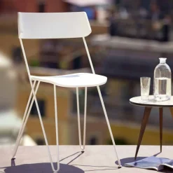 Viadurini Living Moderne Stühle-Handgefertigter Küchenstuhl aus Holz und Edelstahl Made in Italy - Granada